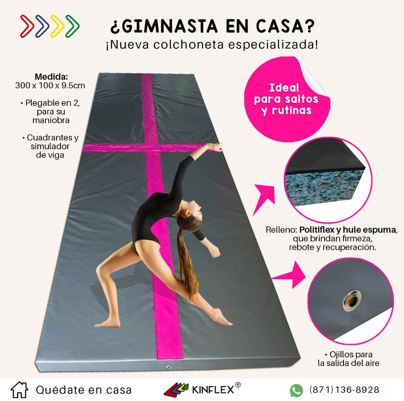 Colchoneta Gimnasia Infantil con Simulación de Viga 3 x 1 mts